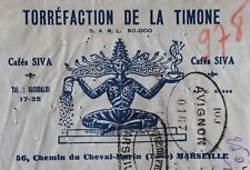 1935 TORREFACTION DE LA RUDONE Marseille Café Shiva invoice treatise illustrated 157