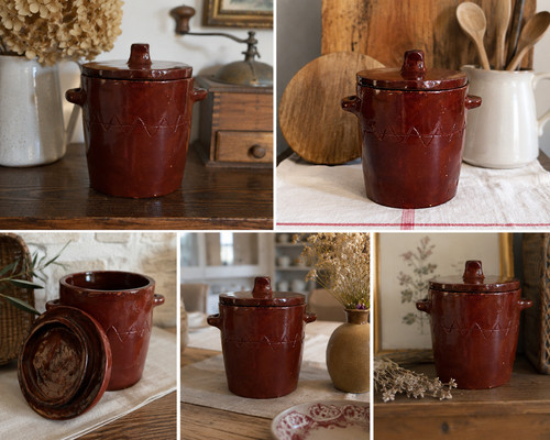 Ancien pot graisse à - pot,
