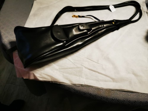 Sacoche poitrine cuir noir - poitrine, en