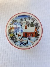 Villeroy & Boch Naif Christmas Laplau Vitro Porcelain 3" Lid Trinket Box