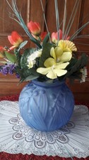 Rare Vase Boule Bleu Art Déco