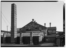 VIEW OF DEBITEUSE KILNS IN FOREGROUND, FURNACE NO. 2/BREAKER FLOOR, LOOKING