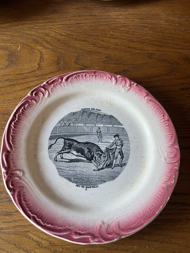 Gien assiette faïence - gien, en