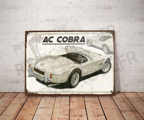 Plaque métal vintage cobra - métal,