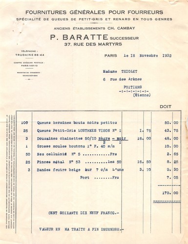 1932 fournitures generales - fournitures,