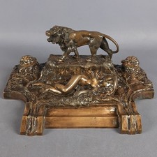 Antique Encrier Bronze