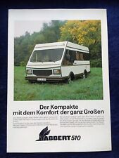 1981 Peugeot J5 Tabbert 510 Brochure