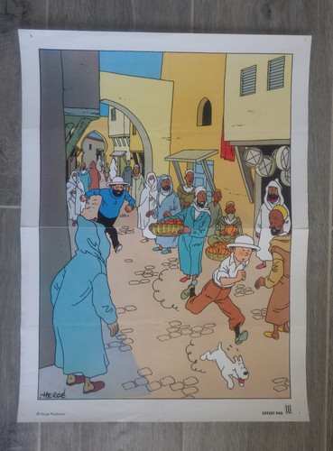 Affiche hergé moulinsart - hergé,