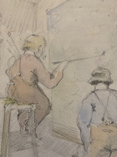 Aquarelle crayon atelier - et, l'atelier