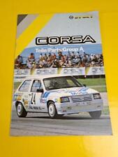 Spare parts catalogue Opel Corsa A GSi Group A spare parts list racing catalogue