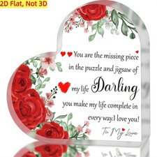 2D Flat Acrylic Heart-Shaped