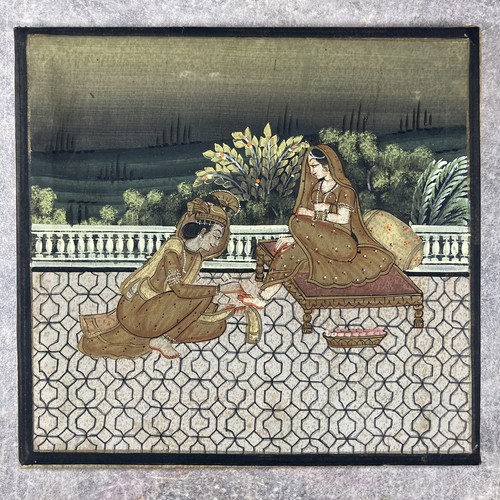 Peinture indienne sur soie - indienne,