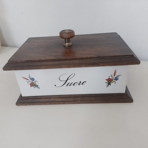 Boite sucre bois et - à, en