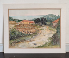 Aquarelle et encre paysage