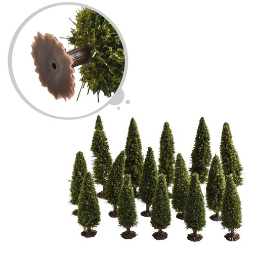 Diorama arbres village noël - arbres,