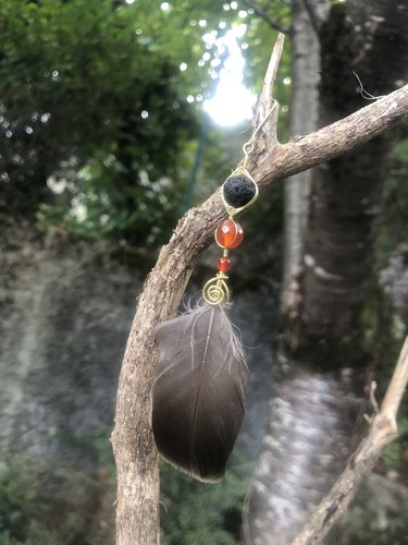 Boucles oreilles plumes - boucles,