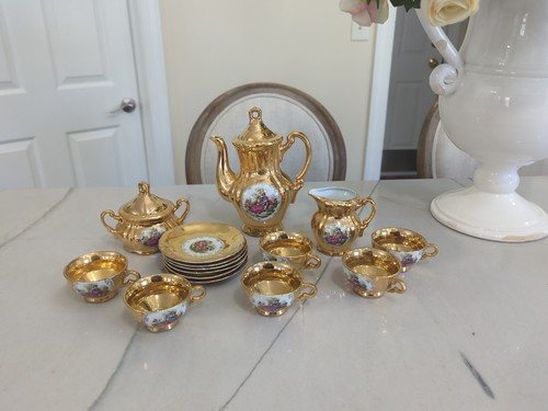 Vtg gold demitasse - vtg, gold demitasse