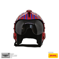 TOP GUN GOOSE BLUE HGU-33 FLIGHT HELMET MOVIE PROP PILOT NAVAL AVIATOR USN + PIN