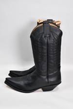 Sendra  2073 Cuervo Pull Oil Negro Black Leather Western Cowboy Boots US 10.5
