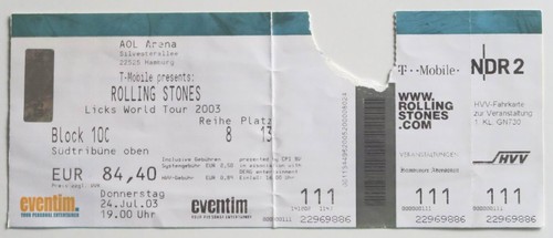 Billet concert ticket stub the - concert,