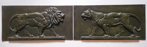 Paire plaques bronze bas - paire,