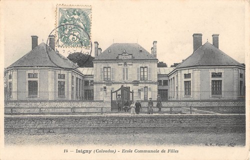 Cpa isigny ecole - isigny,
