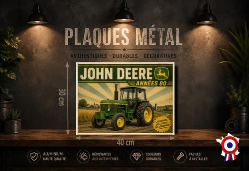 Plaque métal vintage - , tracteur