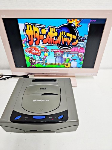 Sega saturn console grey 800 - saturn,