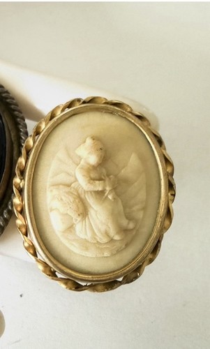 Ancien pendentif broche camée - pendentif,