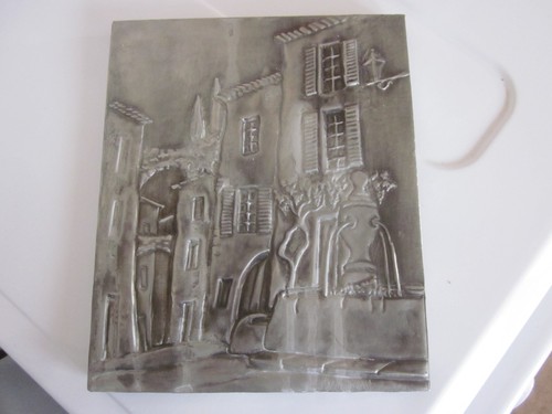 Tableau etain repousse - tableau,
