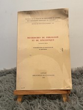 RECHERCHES DE PHILOLOGIE ET DE LINGUISTIQUE / M. HOFINGER / LOUVAIN / 1967