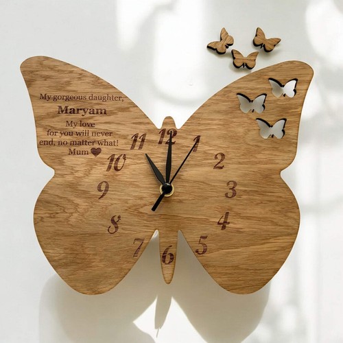 Horloges papillon en - papillon, bois