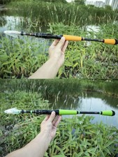Canne à pêche télescopique moyennement lourde portable compacte pour brochet