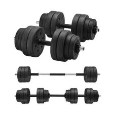 Kit Haltères Musculation, 30 kg Poids Ajustable, avec Barre dExtension
