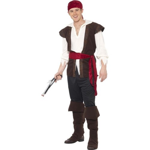 Smiffys pirate costume brown - smiffys, costume,