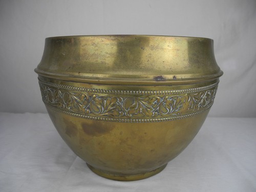 Ancien cache pot laiton - ancien, doré