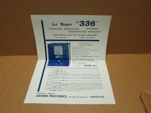 Poste radio super 336 ancien - radio,