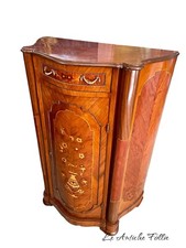 Serviteur style Louis XV années 70 incrusté meuble haut tiroir
