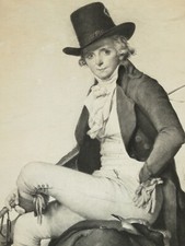 Charles BOURGEAT 1878-1945 GRAVURE XIX PORTRAIT HOMME DANDY JACQUES LOUIS DAVID