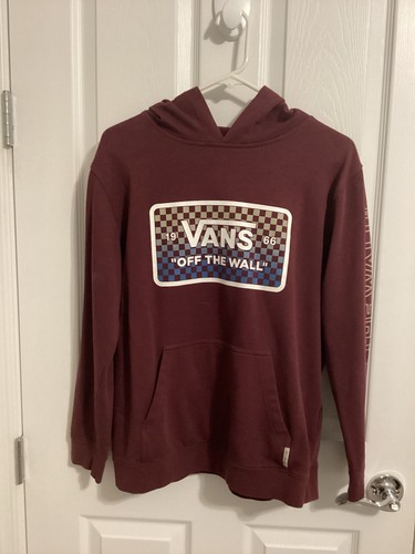 Van maroon hooded sweatshirt - van,
