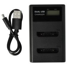 Chargeur pour Casio Exilim QV-R100SR QV-R100BK QV-R100RD QV-R100 4,2V USB double