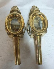 2 Antique Petroleum Lanterns, Carriage Lamp, Cab, Full Copper.