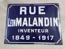 plaque de rue émaillée Léon