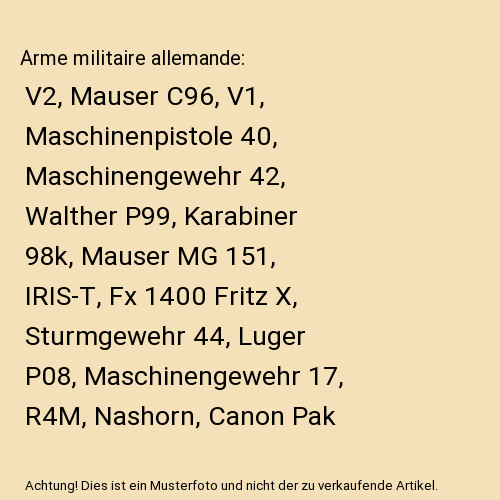Arme militaire allemande v2 - militaire,