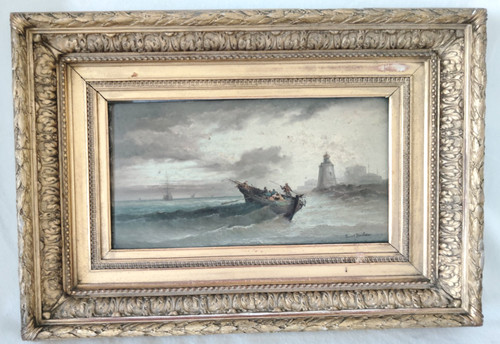 Ancien tableau marine - tableau,
