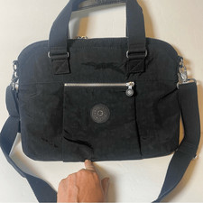 Kipling Black Digifly TM4888 Laptop Shoulder Bag W/Monkey Charm