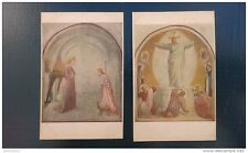    old postcard of Florence: religious paintings the Annunciation and the 