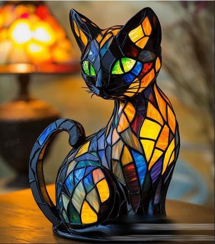 Lampe chat en - chat,lampe, de