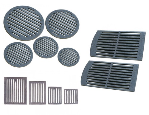 Grille angle cheminée - grille, d'angle