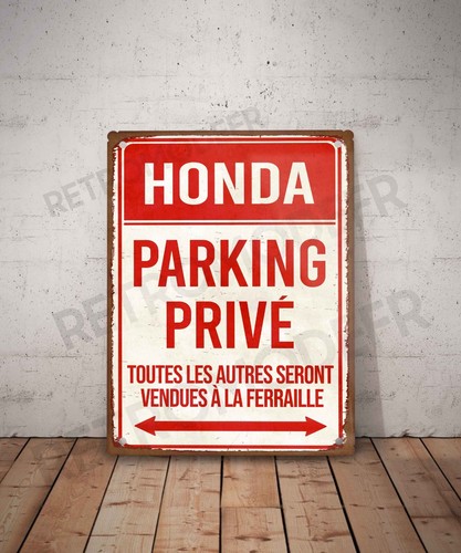 Plaque métal vintage honda - plaque,